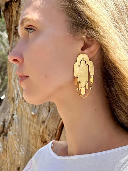 S/S 25 BRUSHED HEMICYCLE EARRINGS