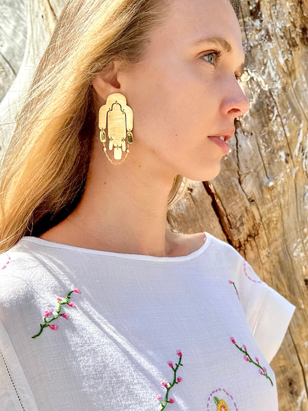 S/S 25 BRUSHED HEMICYCLE EARRINGS