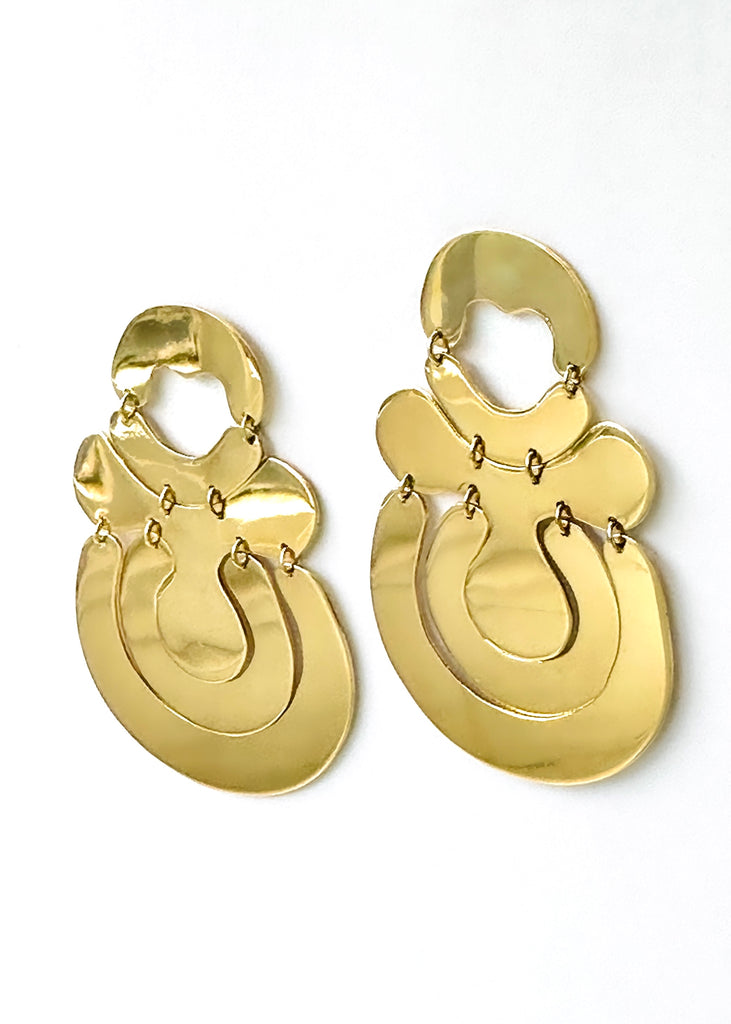 S/S 25 Shiny HALF ROUND EARRINGS