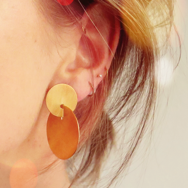 Big Dot Small Dot Lamina Earrings