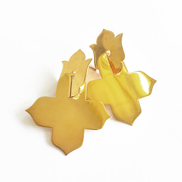 Four leaf Clover Lamina Earrings