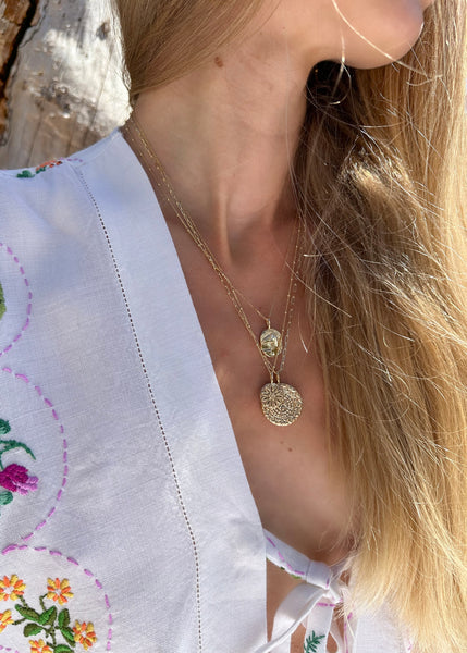 Horse Medallion Pendant and 9ct yg chain