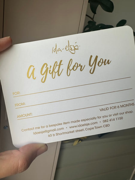Ida Elsje gift certificate