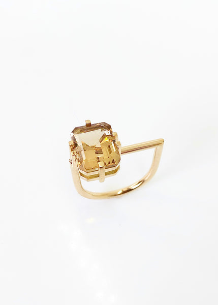 Annie Stacking Ring with Purple Ametrine and Honey Agate
