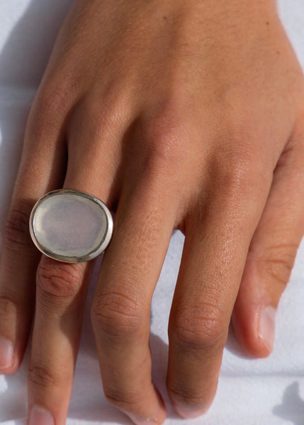 Silver Ring with Moonstone