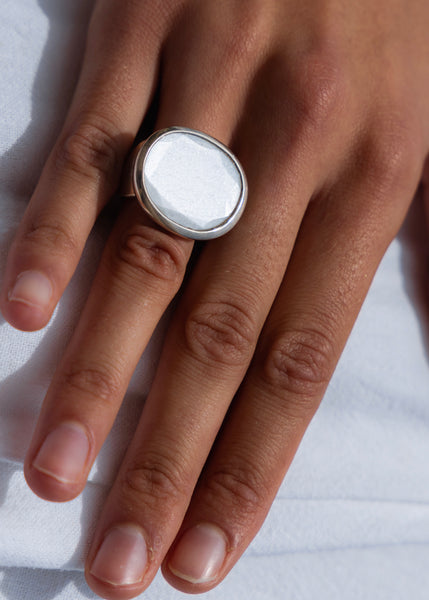 Silver Ring with Moonstone