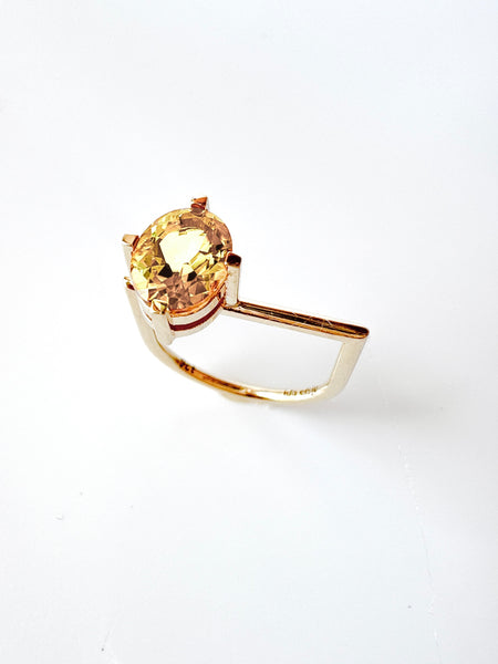 Citrine Gold Ring