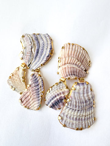 Purple Shell Earrings