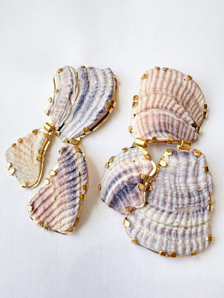Purple Shell Earrings