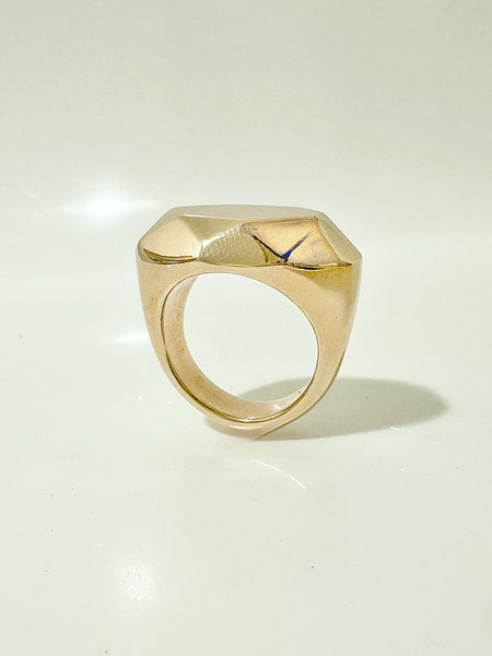 Bronze Ring With Facets
