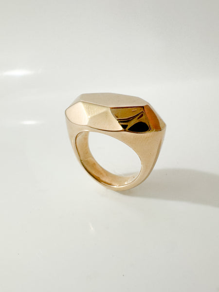 Bronze Ring With Facets