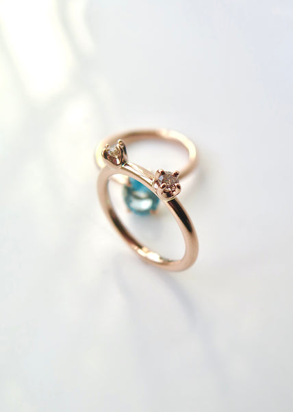 9ct Rose Gold Diamond Ring