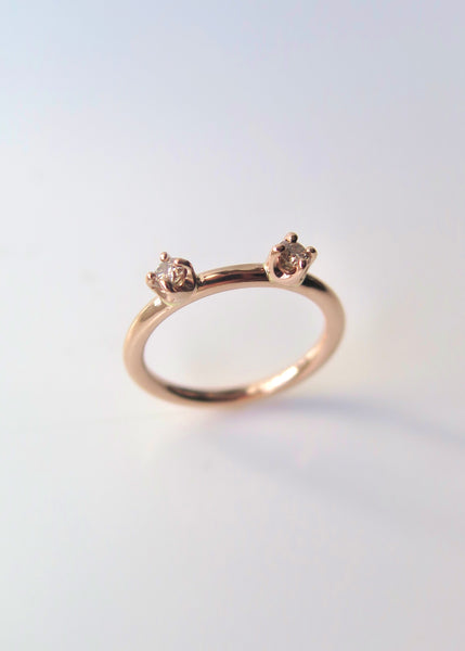 9ct Rose Gold Diamond Ring