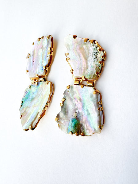 iridescent Shell Earrings