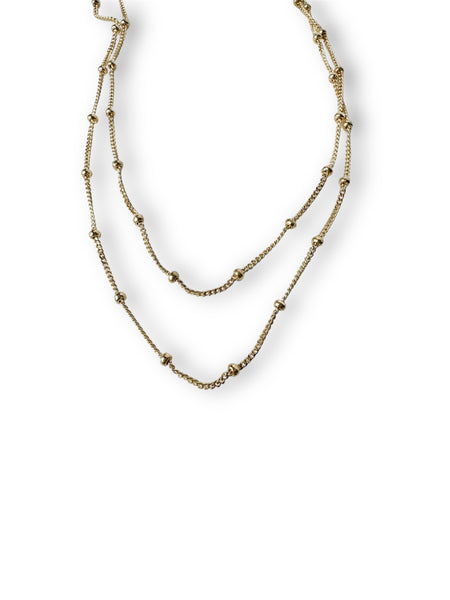 9ct Gold Satelite Curb Link Chain with 9ct Gold Shell Pendant