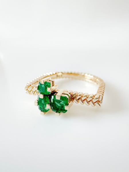 Natural Emerald Annie Stacking Ring