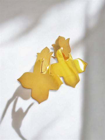 Four leaf Clover Lamina Earrings