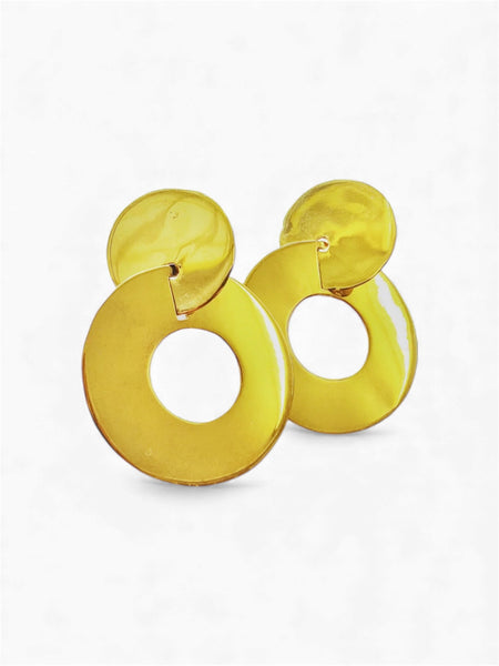 Double dot Lamina earrings