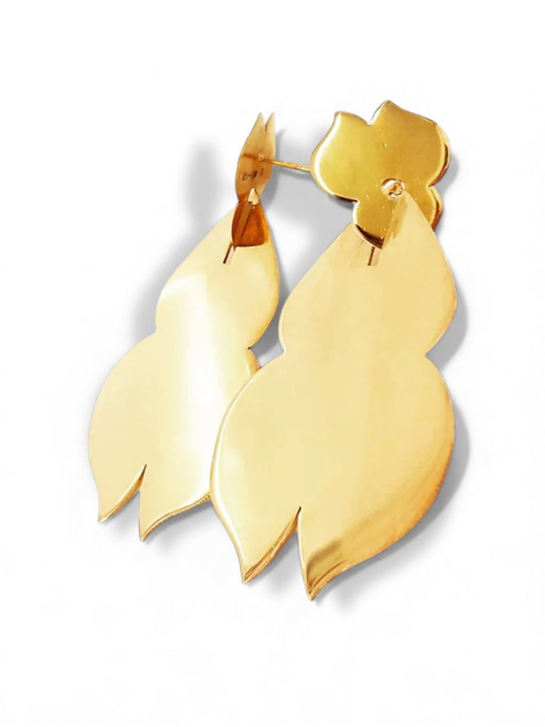 Double Bell Flower Lamina Earrings