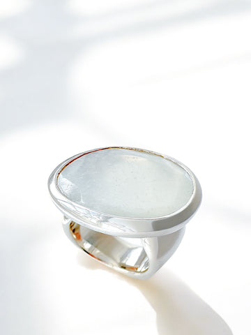 Silver Ring with Moonstone