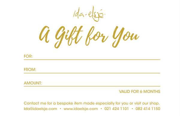 Ida Elsje gift certificate