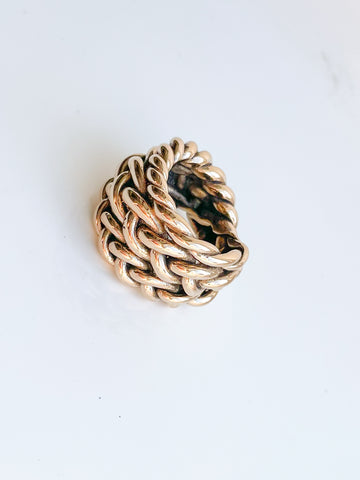 Twist and Double platted ring